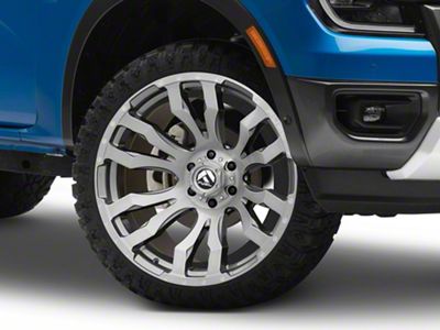 Fuel Wheels Blitz Platinum Brushed Gunmetal 6-Lug Wheel; 22x12; -44mm Offset (24-25 Ranger)