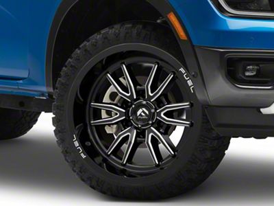 Fuel Wheels Clash Gloss Black Milled 6-Lug Wheel; 24x12; -44mm Offset (24-25 Ranger)