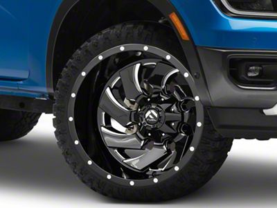 Fuel Wheels Cleaver Gloss Black Milled 6-Lug Wheel; 22x10; -18mm Offset (24-25 Ranger)