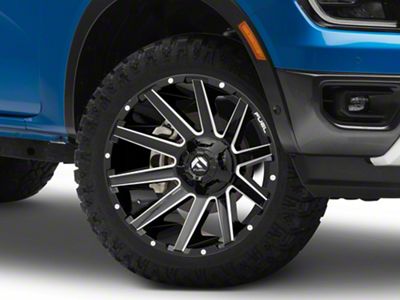 Fuel Wheels Contra Gloss Black Milled 6-Lug Wheel; 20x9; 20mm Offset (24-25 Ranger)