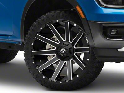 Fuel Wheels Contra Matte Black Milled 6-Lug Wheel; 22x10; -19mm Offset (24-25 Ranger)