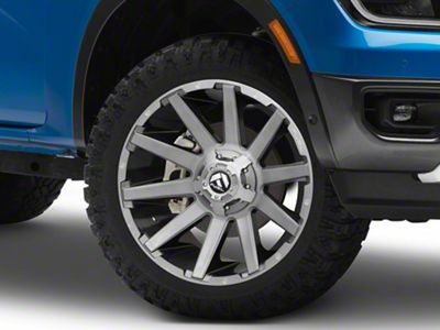 Fuel Wheels Contra Platinum Brushed Gunmetal 6-Lug Wheel; 20x9; 2mm Offset (24-25 Ranger)