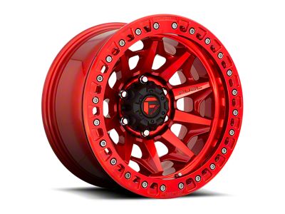 Fuel Wheels Covert Beadlock Candy Red 6-Lug Wheel; 17x9; -15mm Offset (2024 Ranger)