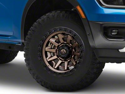 Fuel Wheels Covert Matte Bronze with Black Bead Ring 6-Lug Wheel; 17x9; -12mm Offset (24-25 Ranger)