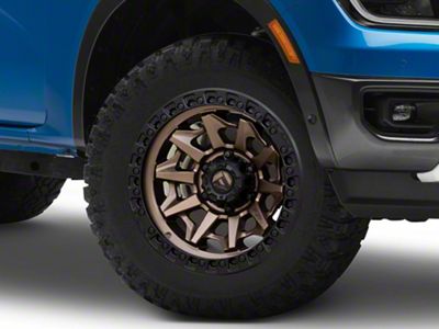 Fuel Wheels Covert Matte Bronze with Black Bead Ring 6-Lug Wheel; 18x9; -12mm Offset (24-25 Ranger)
