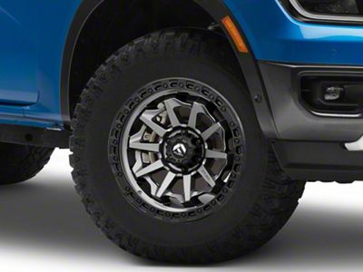 Fuel Wheels Covert Matte Gunmetal with Black Bead Ring 6-Lug Wheel; 17x8.5; 14mm Offset (24-25 Ranger)
