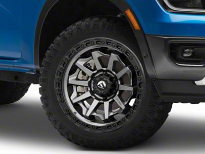 Fuel Wheels Covert Matte Gunmetal with Black Bead Ring 6-Lug Wheel; 20x9; 20mm Offset (24-25 Ranger)
