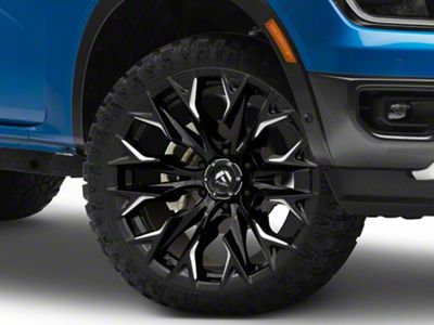 Fuel Wheels Flame Gloss Black Milled 6-Lug Wheel; 22x12; -44mm Offset (24-25 Ranger)