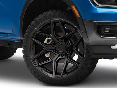 Fuel Wheels Flux Blackout 6-Lug Wheel; 22x10; -18mm Offset (24-25 Ranger)
