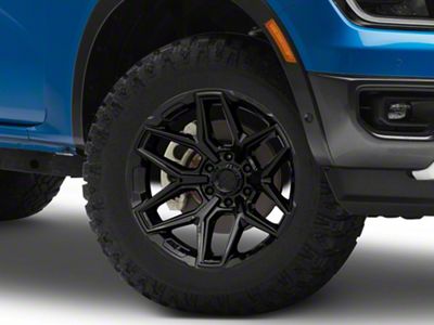Fuel Wheels Fusion Forged Flux Gloss Black 6-Lug Wheel; 18x9; 1mm Offset (24-25 Ranger)