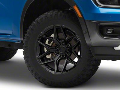 Fuel Wheels Fusion Forged Flux Gloss Black 6-Lug Wheel; 18x9; 30mm Offset (24-25 Ranger)