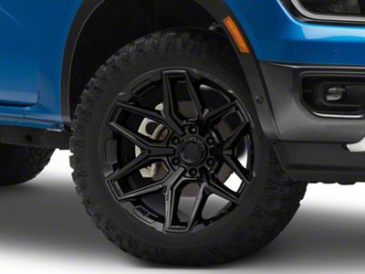 Fuel Wheels Fusion Forged Flux Gloss Black 6-Lug Wheel; 20x9; 1mm Offset (24-25 Ranger)