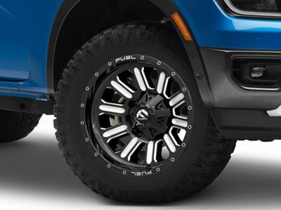 Fuel Wheels Hardline Gloss Black Milled 6-Lug Wheel; 18x9; -12mm Offset (24-25 Ranger)