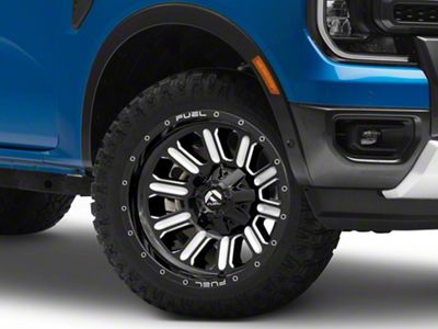 Fuel Wheels Hardline Gloss Black Milled 6-Lug Wheel; 20x9; 20mm Offset (24-25 Ranger)