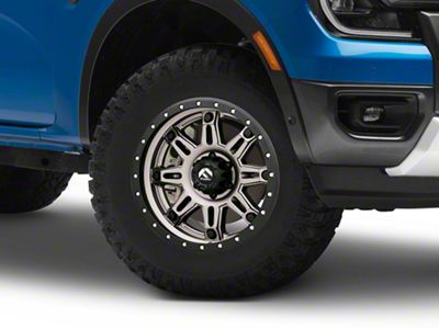Fuel Wheels Hostage III Anthracite with Black Ring 6-Lug Wheel; 17x9; 1mm Offset (24-25 Ranger)