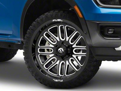 Fuel Wheels Ignite Gloss Black Milled 6-Lug Wheel; 22x10; -18mm Offset (24-25 Ranger)
