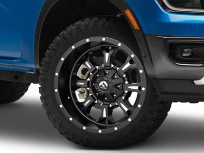 Fuel Wheels Krank Matte Black Milled 6-Lug Wheel; 20x12; -44mm Offset (24-25 Ranger)