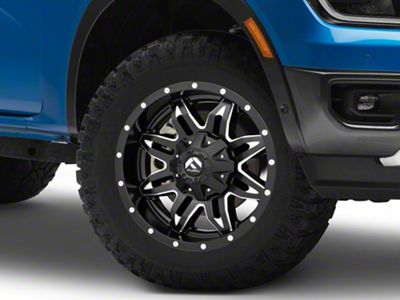 Fuel Wheels Lethal Matte Black Milled 6-Lug Wheel; 18x9; 1mm Offset (24-25 Ranger)