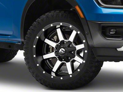 Fuel Wheels Maverick Matte Black Machined 6-Lug Wheel; 20x10; -24mm Offset (24-25 Ranger)