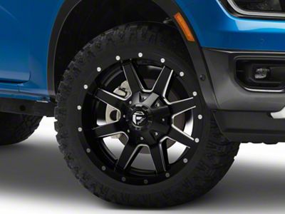 Fuel Wheels Maverick Matte Black Milled 6-Lug Wheel; 20x9; 1mm Offset (24-25 Ranger)