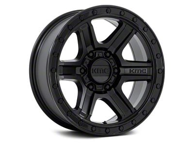 Fuel Wheels Outrun Matte Black with Gloss Black Lip 6-Lug Wheel; 17x8.5; -10mm Offset (24-25 Ranger)