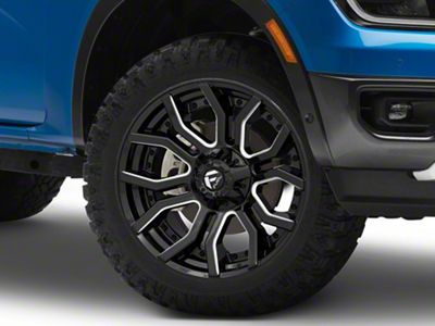 Fuel Wheels Rage Gloss Black Milled 6-Lug Wheel; 20x10; -18mm Offset (24-25 Ranger)