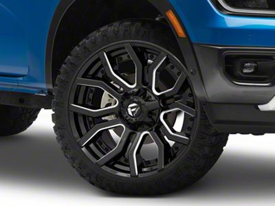 Fuel Wheels Rage Gloss Black Milled 6-Lug Wheel; 22x10; -18mm Offset (24-25 Ranger)
