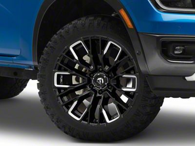 Fuel Wheels Rebar Gloss Black Milled 6-Lug Wheel; 20x9; 1mm Offset (24-25 Ranger)