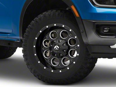 Fuel Wheels Revolver Matte Black Milled 6-Lug Wheel; 18x9; -12mm Offset (24-25 Ranger)