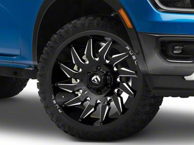 Fuel Wheels Saber Gloss Black Milled 6-Lug Wheel; 22x10; -18mm Offset (24-25 Ranger)