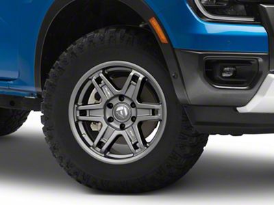 Fuel Wheels Slayer Matte Gunmetal 6-Lug Wheel; 17x8.5; 1mm Offset (24-25 Ranger)