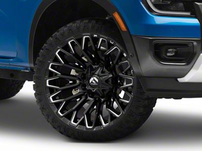 Fuel Wheels Strike Gloss Black Milled 6-Lug Wheel; 22x10; -18mm Offset (24-25 Ranger)