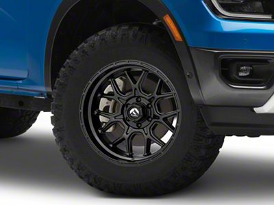 Fuel Wheels Tech Matte Black 6-Lug Wheel; 17x9; 20mm Offset (24-25 Ranger)