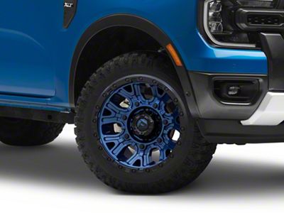 Fuel Wheels Traction Dark Blue with Black Ring 6-Lug Wheel; 20x10; -18mm Offset (24-25 Ranger)