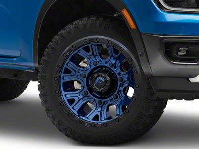 Fuel Wheels Traction Dark Blue with Black Ring 6-Lug Wheel; 20x9; 1mm Offset (24-25 Ranger)