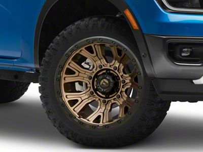 Fuel Wheels Traction Matte Bronze with Black Ring 6-Lug Wheel; 20x10; -18mm Offset (24-25 Ranger)