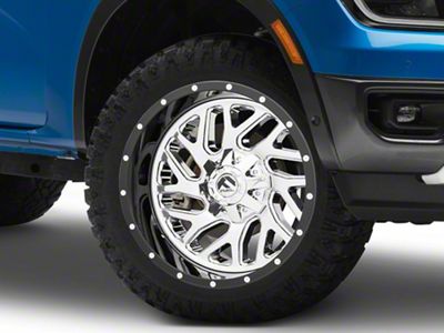 Fuel Wheels Triton Chrome with Gloss Black Lip 6-Lug Wheel; 20x12; -44mm Offset (24-25 Ranger)