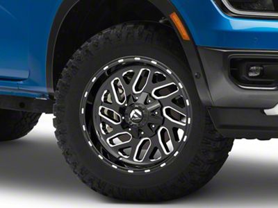 Fuel Wheels Triton Gloss Black Milled 6-Lug Wheel; 18x9; -12mm Offset (24-25 Ranger)