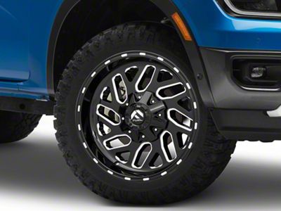 Fuel Wheels Triton Gloss Black Milled 6-Lug Wheel; 20x10; -19mm Offset (24-25 Ranger)