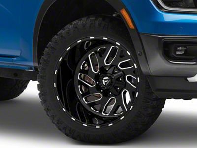 Fuel Wheels Triton Gloss Black Milled 6-Lug Wheel; 20x12; -44mm Offset (24-25 Ranger)