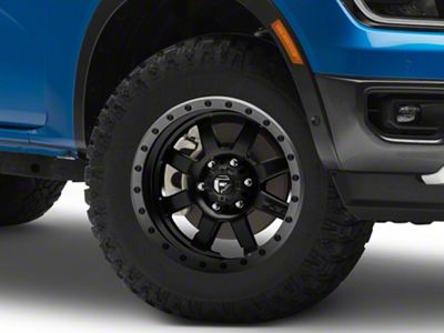 Fuel Wheels Trophy Matte Black with Anthracite Ring 6-Lug Wheel; 17x8.5; 6mm Offset (24-25 Ranger)