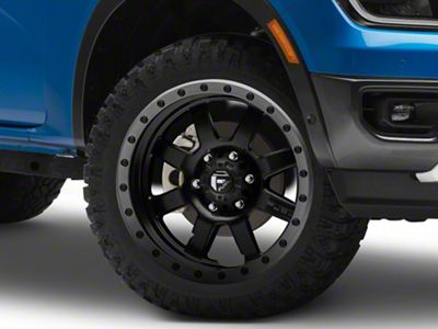 Fuel Wheels Trophy Matte Black with Anthracite Ring 6-Lug Wheel; 20x9; 1mm Offset (24-25 Ranger)