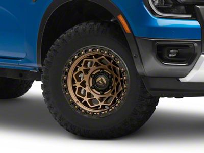 Fuel Wheels Unit Bronze with Matte Black Ring 6-Lug Wheel; 17x9; 1mm Offset (24-25 Ranger)