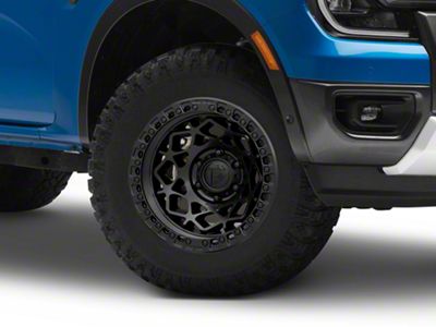 Fuel Wheels Unit Matte Black with Matte Black Ring 6-Lug Wheel; 17x9; 1mm Offset (24-25 Ranger)