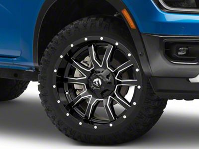 Fuel Wheels Vandal Gloss Black Milled 6-Lug Wheel; 20x9; 19mm Offset (24-25 Ranger)