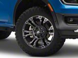 Fuel Wheels Vapor Matte Black Double Dark Tint 6-Lug Wheel; 18x9; 19mm Offset (24-25 Ranger)