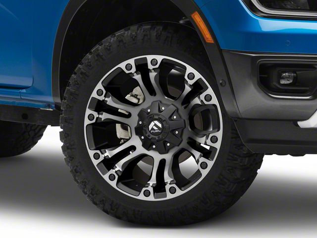 Diesel Rims Ranger Fuel Wheels Ranger Vapor Matte Black with Gray Tint 6-Lug Wheel; 20x9 ...