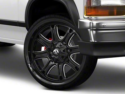 Fuel Wheels Darkstar Gloss Black Milled 6-Lug Wheel; 22x10; -18mm Offset (91-96 Dakota)