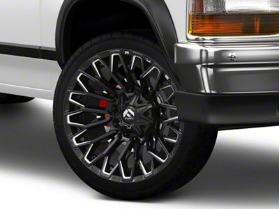 Fuel Wheels Strike Gloss Black Milled 6-Lug Wheel; 20x10; -18mm Offset (91-96 Dakota)