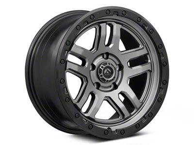 Fuel Wheels Ammo Matte Gunmetal with Black Bead Ring 5-Lug Wheel; 20x9; 20mm Offset (94-01 RAM 1500)